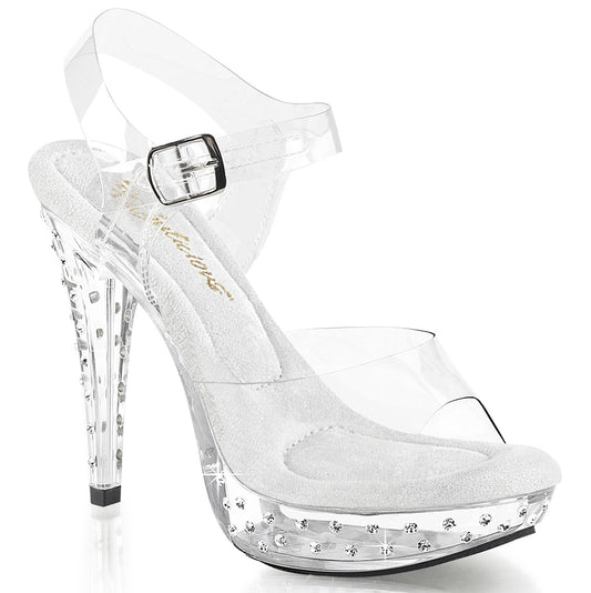 COCKTAIL-508SDT Clear Rhinestone Heel