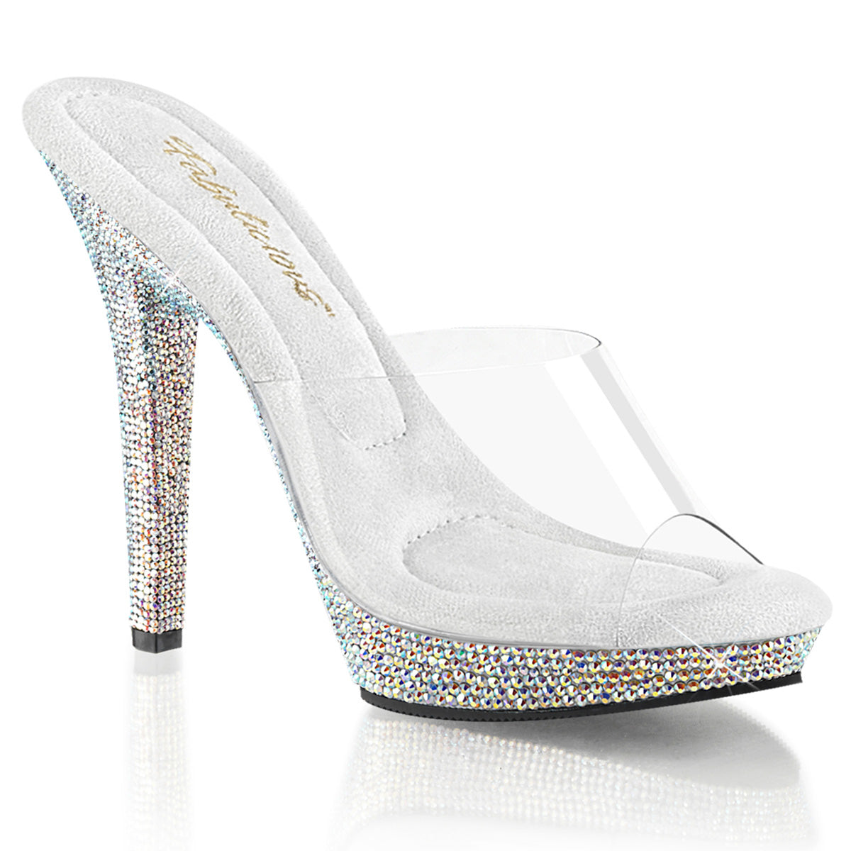 Lip-101DM Clear Rhinestone Heel Design